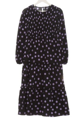 WALLIS Langarmkleid Damen Kleid Gr. DE 36 schwarz-lila Party-Look