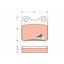 Satz Bremsbeläge Bremsklötze hinten für Opel Vectra B J96 Saab 900 2 | 242828