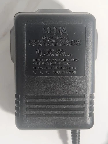Vintage Sega Genesis 1602-1 Oem Genuine AC Adapter Power Supply Very Clean