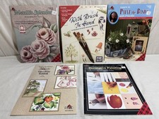 Set Of 5 Decorative Tole Folk Art Painting Craft Books