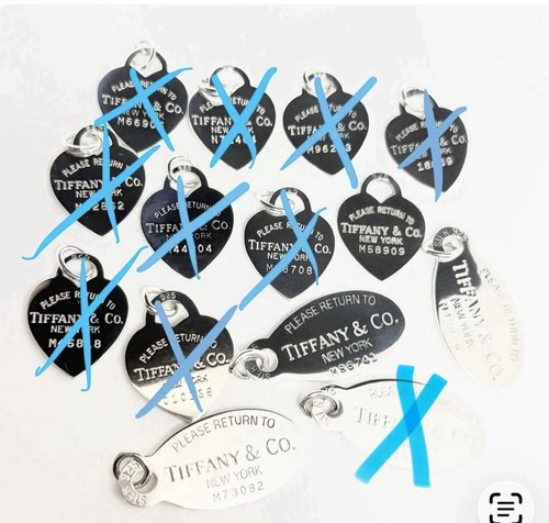 1 Vintage Return to Tiffany Heart Tag Pendant Charm in Sterling Silver