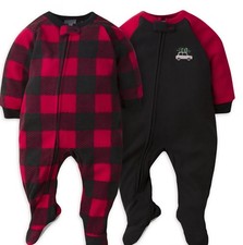 NEW W/TAG  4-T Gerber Baby  Toddler Microfleece Sleeper Pajamas  2PACK 