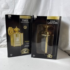 Pair Of Hampton Bay Wall Lantern Polished Bra...