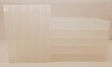 Lot of 10 NOS Clear VHS Tape Storage Cases Empty Clamshell with Hubs - No Sleeve