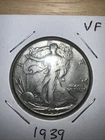 1939 P Walking Liberty Half Dollar. Nice circulated condition. 90% silver!