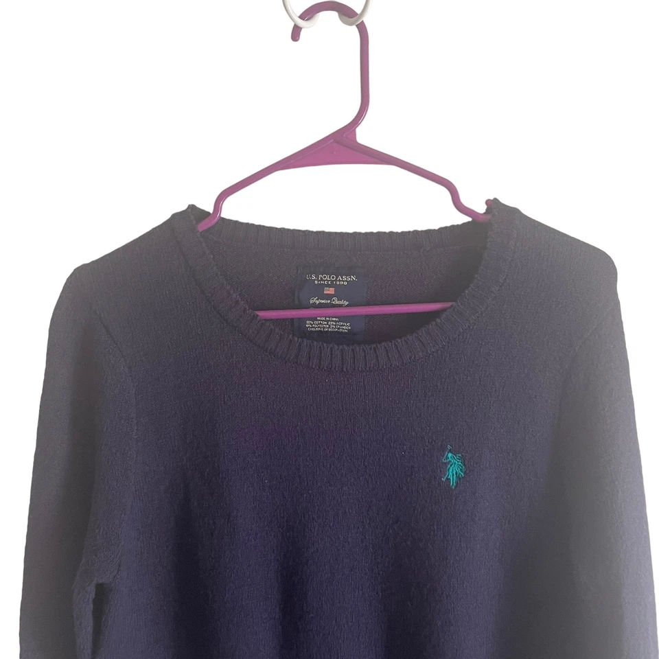 Polo EE. UU. ASSN Para hombres Talla Grande Azul Marino Pullover Cuello Redondo Suéter Foto 2 de 4