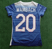 Nike Dri-FIT USA Soccer Jersey Wambach #20 Blue Short Sleeve Polyester Womens S