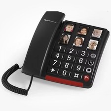 Image of Amplicomms BigTel 40 Plus 40+ Black Corded Big Button Elderly Amplified Phone