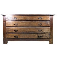 Commode rustique bois blanc début XIXème