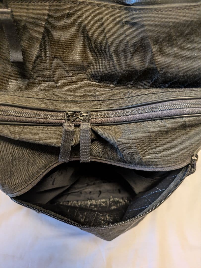 PORTER Black Nylon Backpack Multiple Pockets Used… - image 6