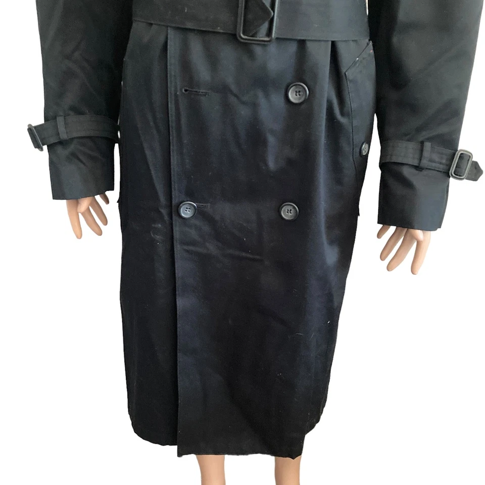 Charles Klein Тренч мужской 40 короткий черный двубортный  - Изображение 4 из 4