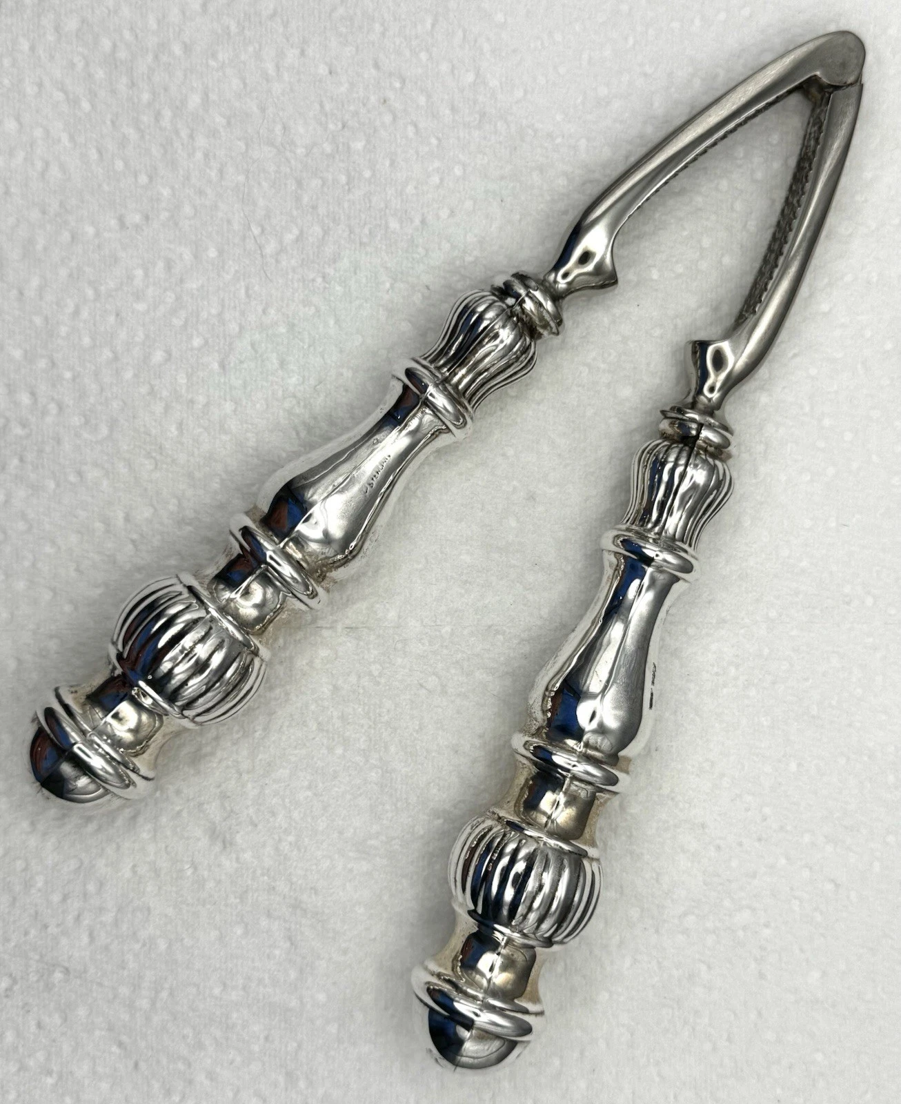 Amazing Vintage Ornate Nutcracker With STERLING SILVER Handles