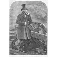 Captain Harrison Commander of The Great Eastern Steam Ship - Antique Print 1859