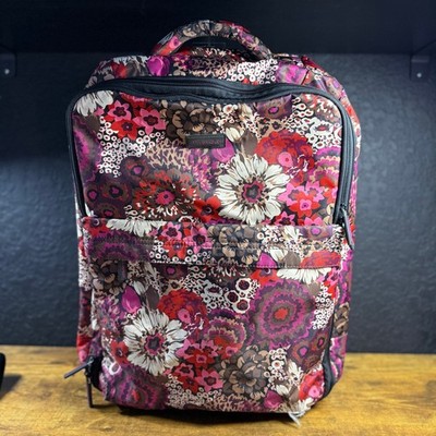 Vera Bradley Floral Print Nylon Rolling Suitcase Carry-On Bag Multi-Color OS