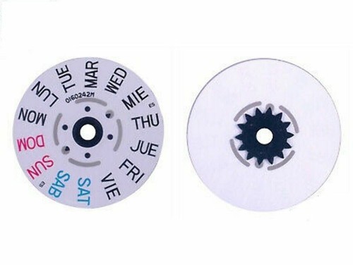 TAGESRAD SCHEIBE ENGLISCH/SPANISCH FÜR SEIKO MOVT 7S26 7S36 NH26 NH36 4R36 @3 KRONE
