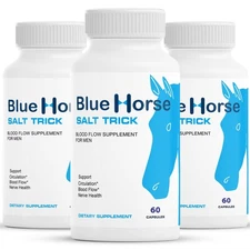 ( 3 Pack ) Blue Horse Salt Trick - Our Best Blood Flow Supplement for Men