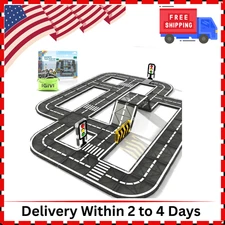 Magnetic Tiles Road Expansion Pack, STEM Magnet Building Blocks for Toddler Kids