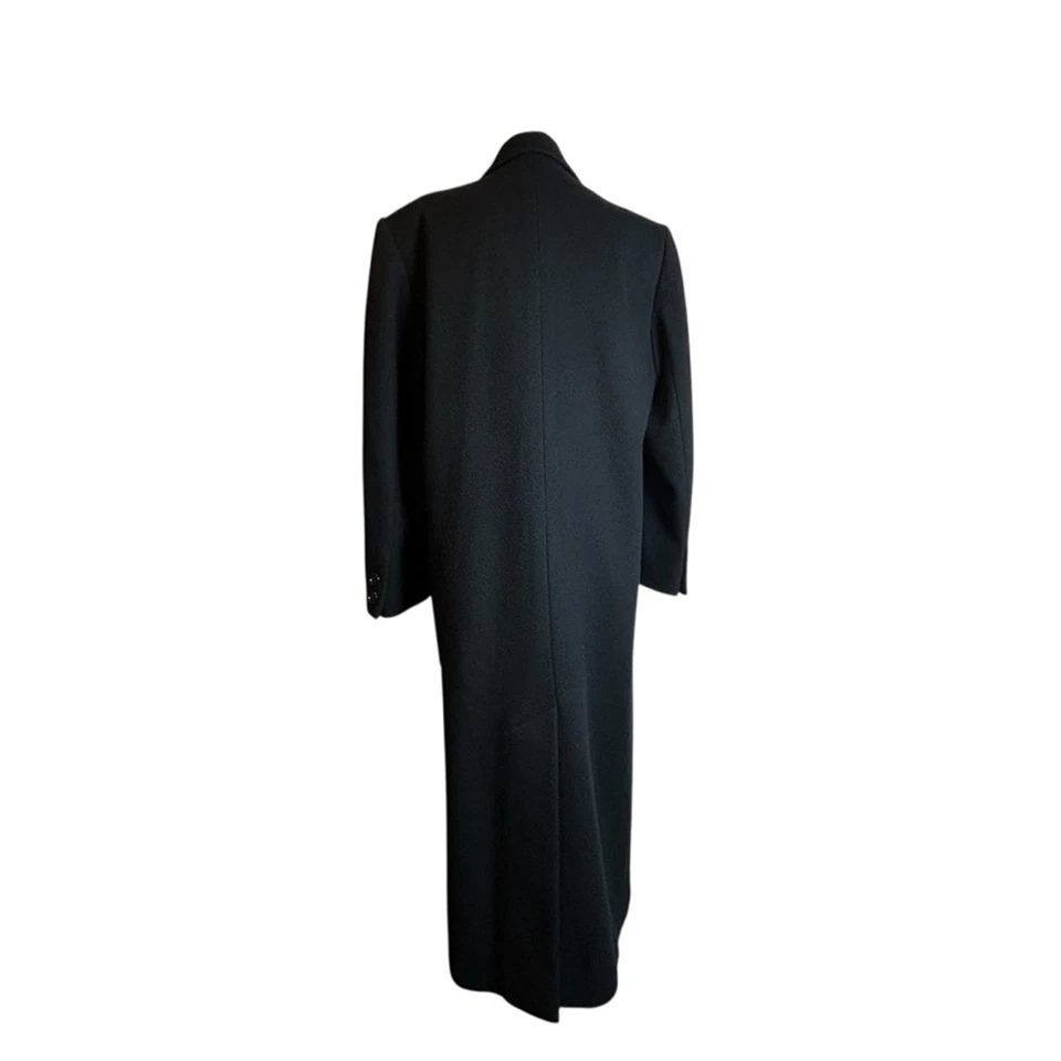 Jones New York 100% Wool Black Coat Full Length Size L Classic Minimalist - Image 2 of 4