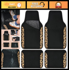 Waterproof Leopard Print Car Floor Mats Set Of 4 For Suv Vans Trucks Sedans Waterproof Leopard Print Car Floor Mats Set Of 4 For Suv Vans Trucks Sedans