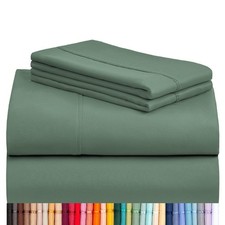 4 PC Queen Sheet Set, Breathable Luxury Bed Sheets, Deep Pockets 18" Wrinkle ...