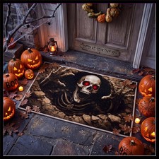 Halloween 3D Illusion Skull Door Mat 3D Rug Optical Illusion