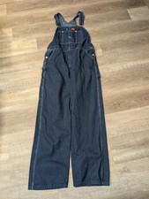 Dickies Denim Blue Jean Bib Overalls Men's 36x32 Workwear