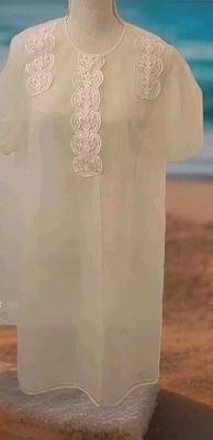 Vtg Shadowline Baby Doll Short Nightgown Maded U.S.A Chiffon Yellow Lace Nwt Evc