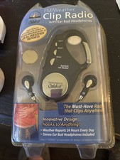 INNOVAGE Weather - FM/Weather Clip Radio with Ear Bud Headphones