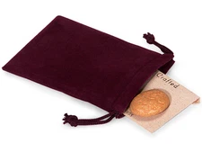50 Pcs WINE 3x4 Jewelry Pouches Velour Velvet Gift Bags
