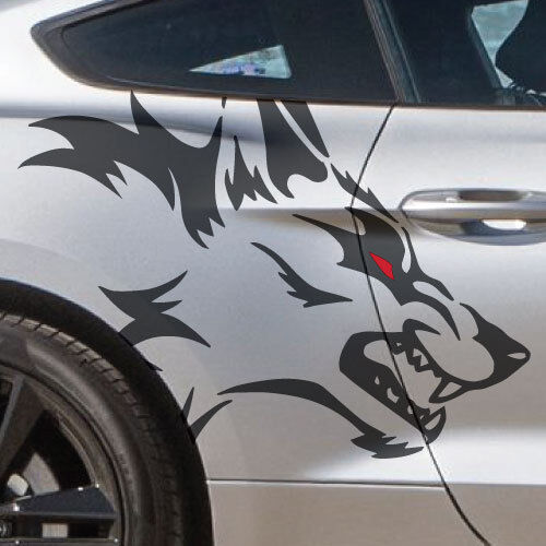 Pickup Wolf Side Coyote Fits Vinyl Mustang Vehicle Graphic Decal