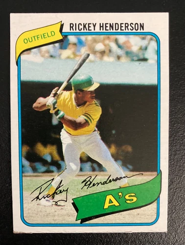 1980 Topps Rickey Henderson Rookie #482 - Oakland A's