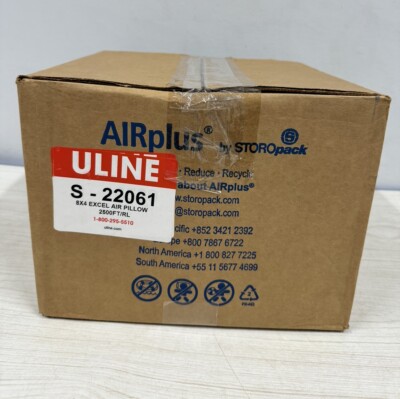 ULINE Air Pillow Film 8x4 Excel- 2500-ft Roll S-22061 Air plus By Storopack