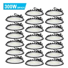 20Pcs UFO LED High Bay Light 300W Industrial Warehouse Shop Led Commercial Light