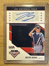 2019 Panini Stars & Stripes JOSEPH BROWN Patch Auto Silhouettes Gold /25 15U PF1