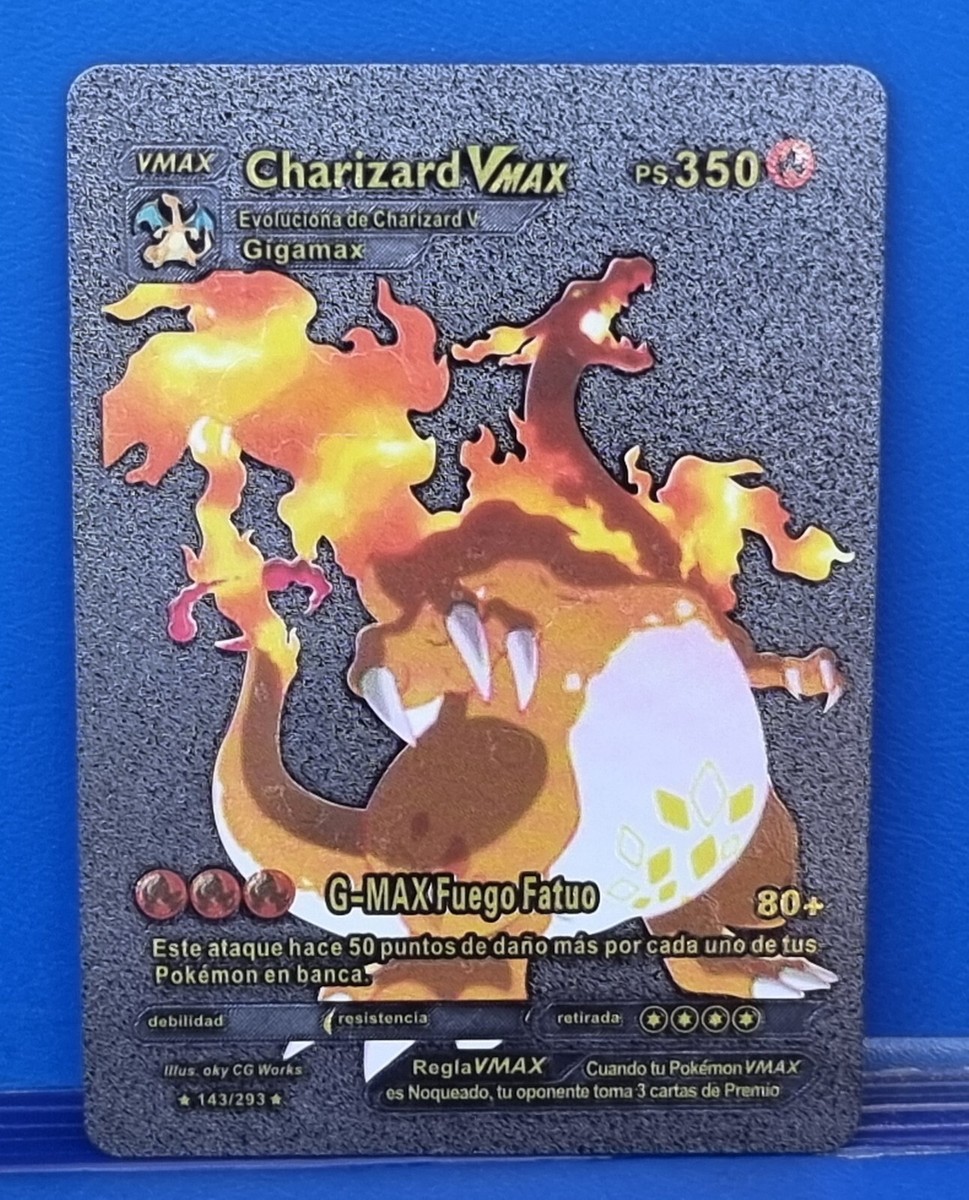 Pokemon Card Spanish Charizard Vmax 143/293 PS350 Color Black | eBay