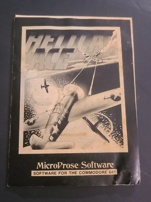 1980's Microprose Software Hellcat Ace Operations Manual for Commodore 64