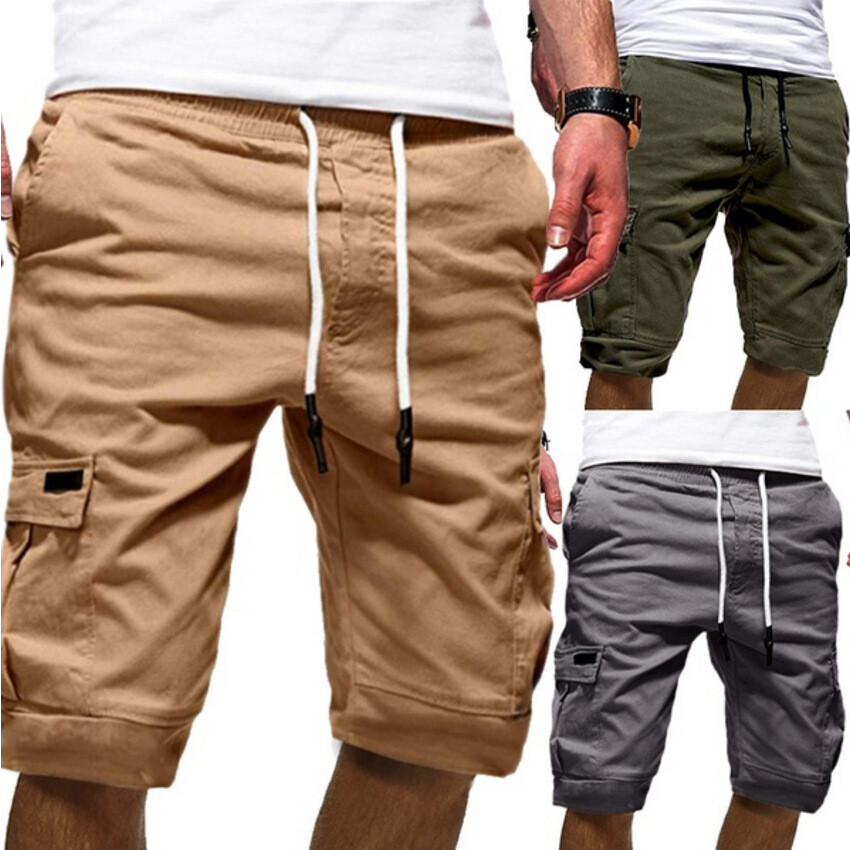 Men's Slacks Sports Shorts Overalls Multi-Pocket Beach Pants