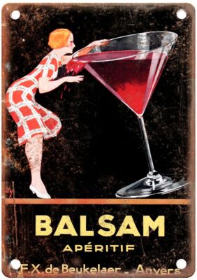 ALY Balsam Apéritif, c 1920s Vintage Liquor Poster Reproduction Sign E489