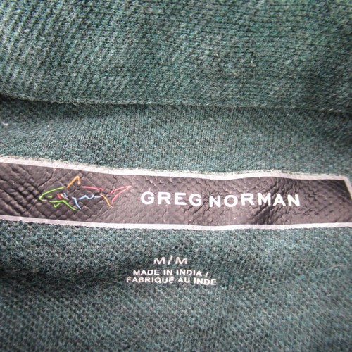 Greg Norman Shirt Mens Medium Green Polo Short Sleeve Golf Lightweight - Picture 7 of 8
