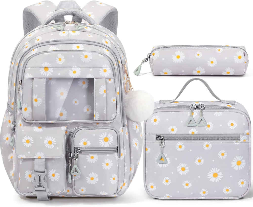 Fimibuke 3Pcs Waterproof Kids Backpack Set with Lunch Box for Girls Boys Fimibuke 3Pcs Waterproof Kids Backpack Set with Lunch Box for Girls Boys
