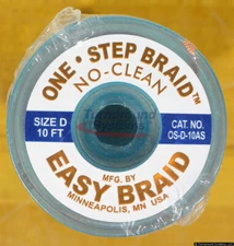 Easy Braid Solder Wick, 25 Spools Of 0.1 Inch x 10 Feet, 250 Feet Total, NEW