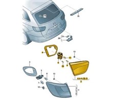 Original LED Schlussleuchte Rückleuchte Heckleuchte links Seat Ibiza 6J8945093D