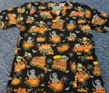 Barco Scrub Small Halloween Pumpkins For Sale Black Cat Bats