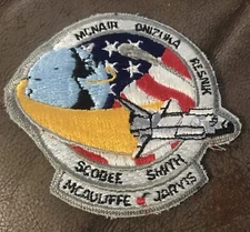NASA Challenger Mission STS-51-L Space Shuttle Tribute Patch McAuliffe Jarvis