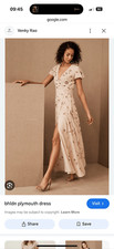 BHLDN Anthropologie Plymouth Wrap Beaded Dress Size 0