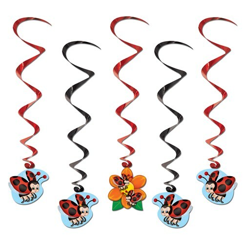 Ladybug Hanging Whirls 5 Per Pack 38