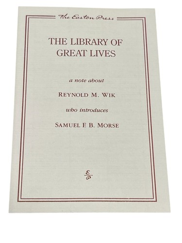 Easton Press LIFE OF SAMUEL F.B. MORSE The American Leonardo Fine Leather Book - Picture 7 of 19