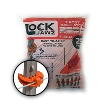 T-360 Electric Fence T-Post Insulator - Orange Bulk Qty: 100 