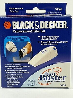 Black & Decker Double Action DustBuster Filter Set VF20 New in Box | eBay