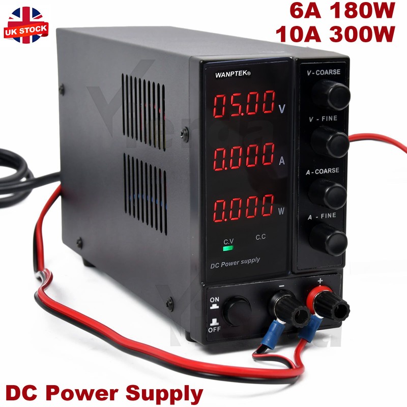 30V 6A 10A Adjustable Lab Bench DC Power Supply LED Variable Regulator Precision